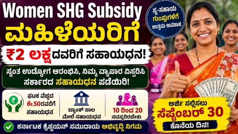 Women SHG Subsidy 2026